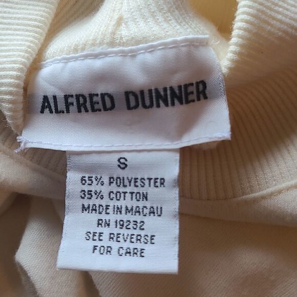 Alfred Dunner Small Off White Long Sleeve Mock Turtle Neck Sweater - Picture 3 of 4